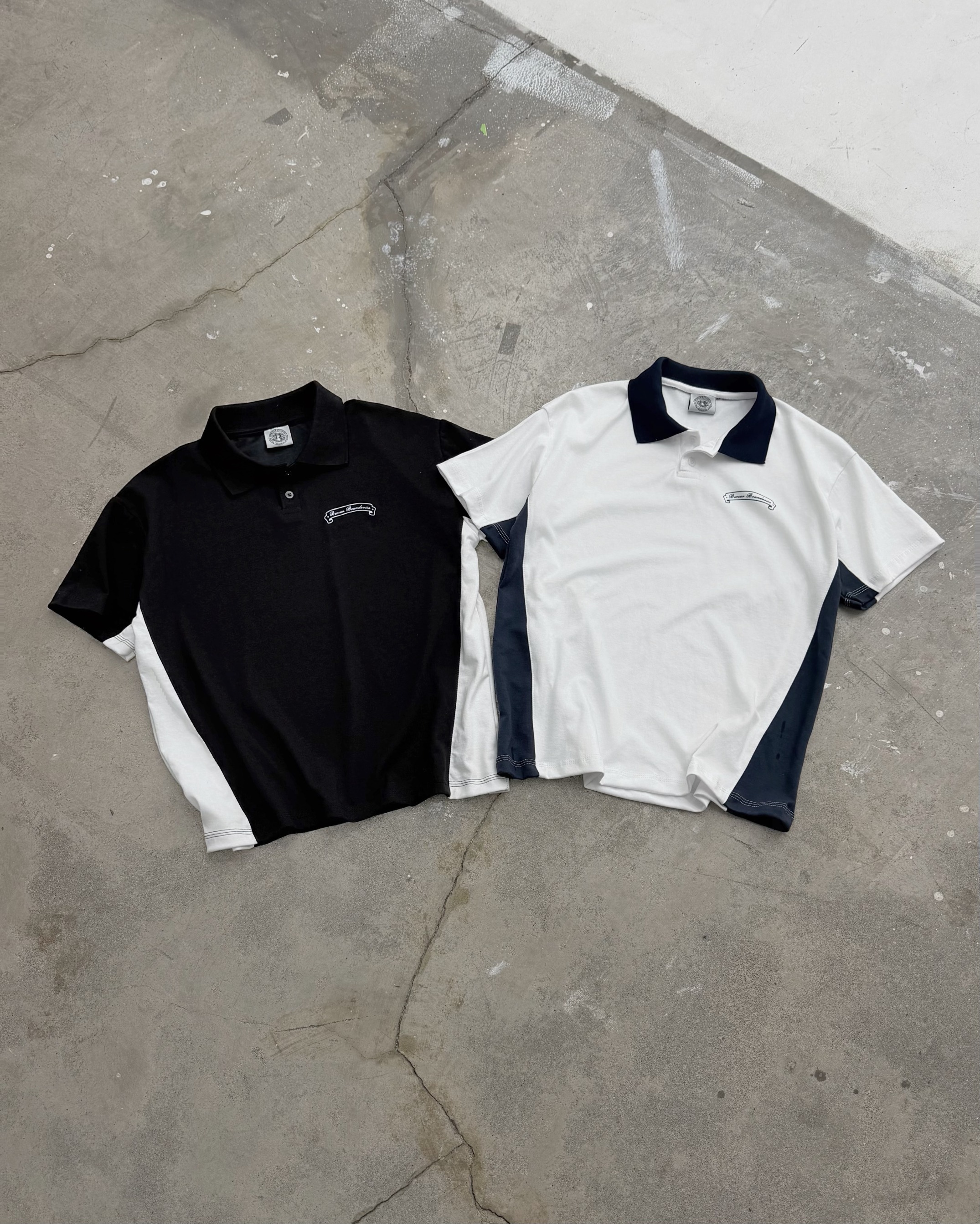 Bewear - Polo Two-tone Whitee - Navy
