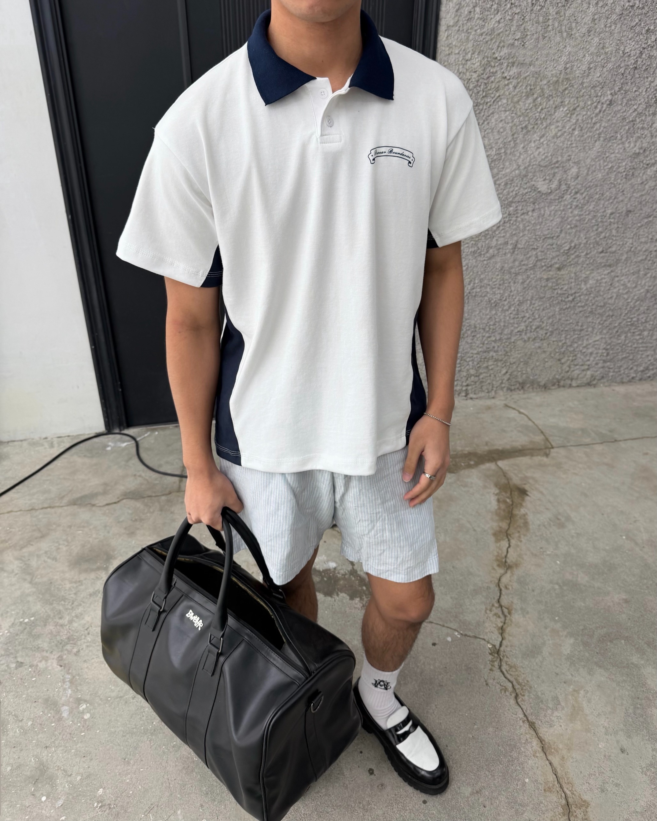 Bewear - Polo Two-tone Whitee - Navy