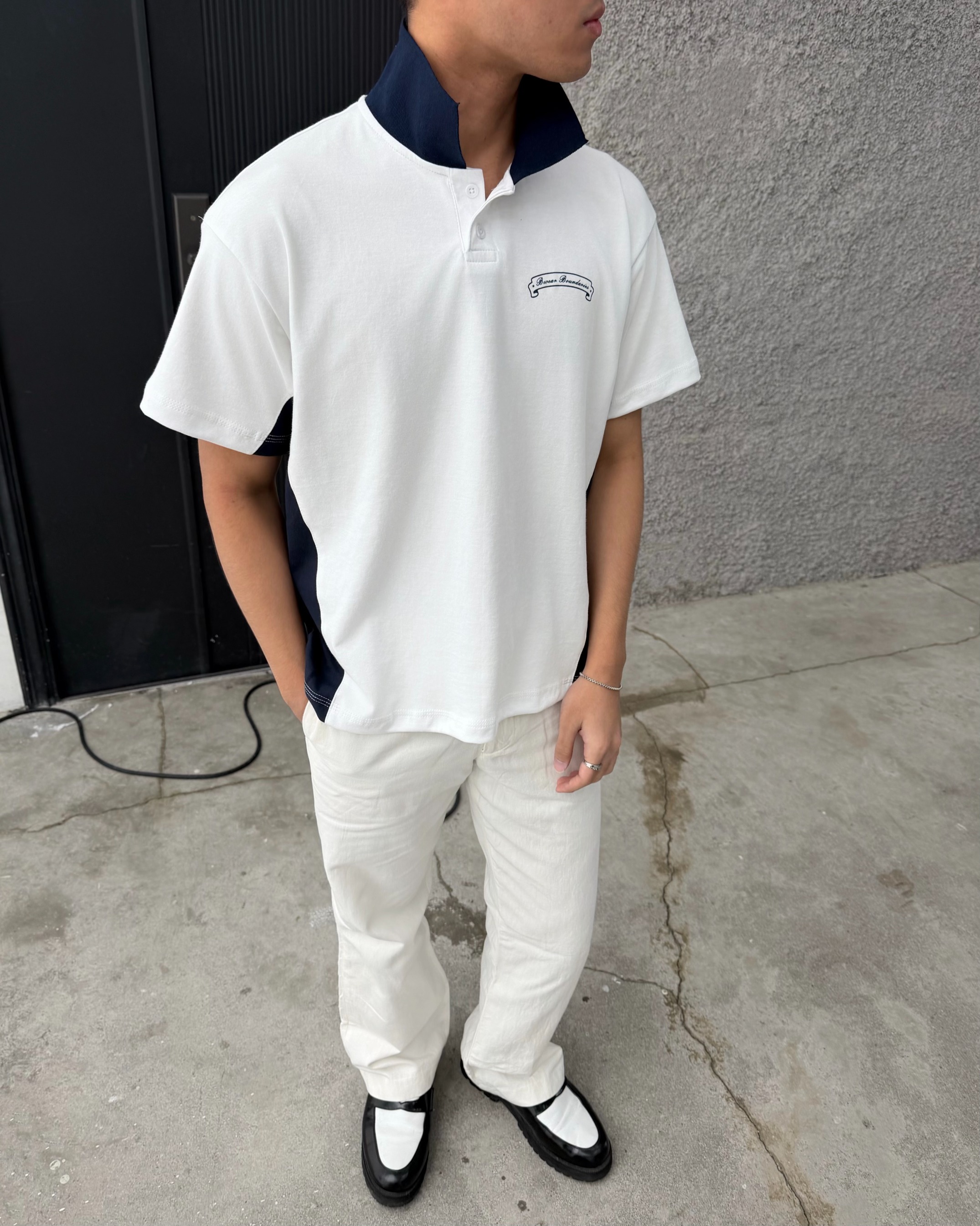 Bewear - Polo Two-tone Whitee - Navy