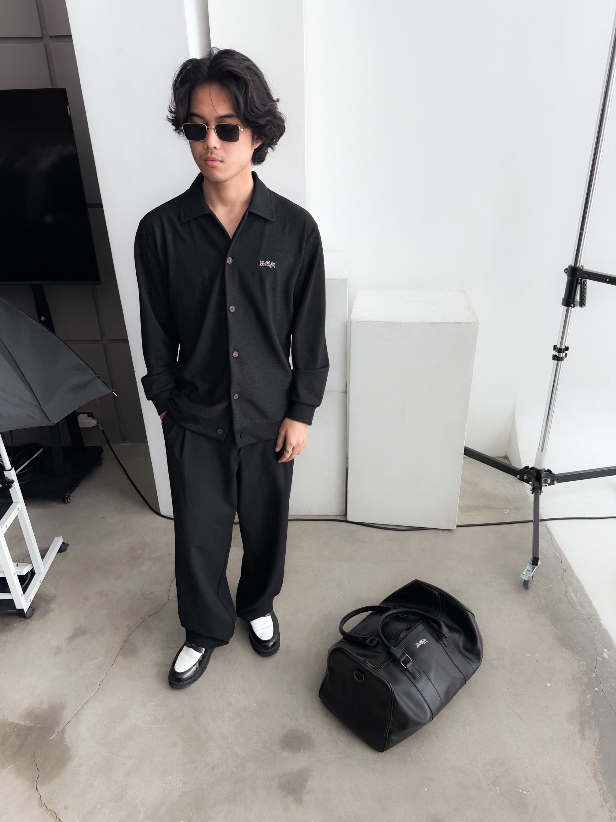 Bewear - Relaxed Fit Stretch Shirt Black