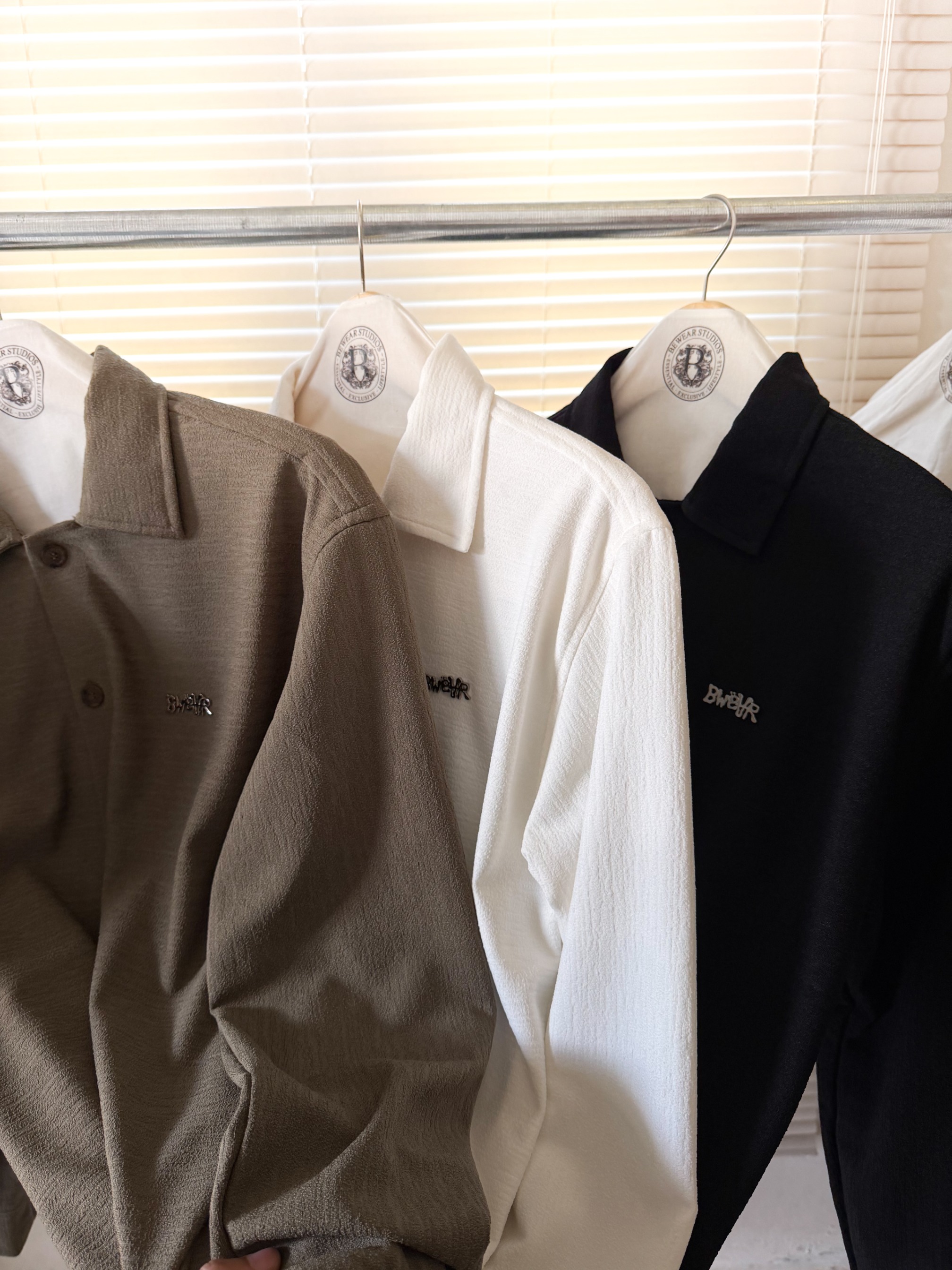 Bewear - Relaxed Fit Stretch Shirt Olive