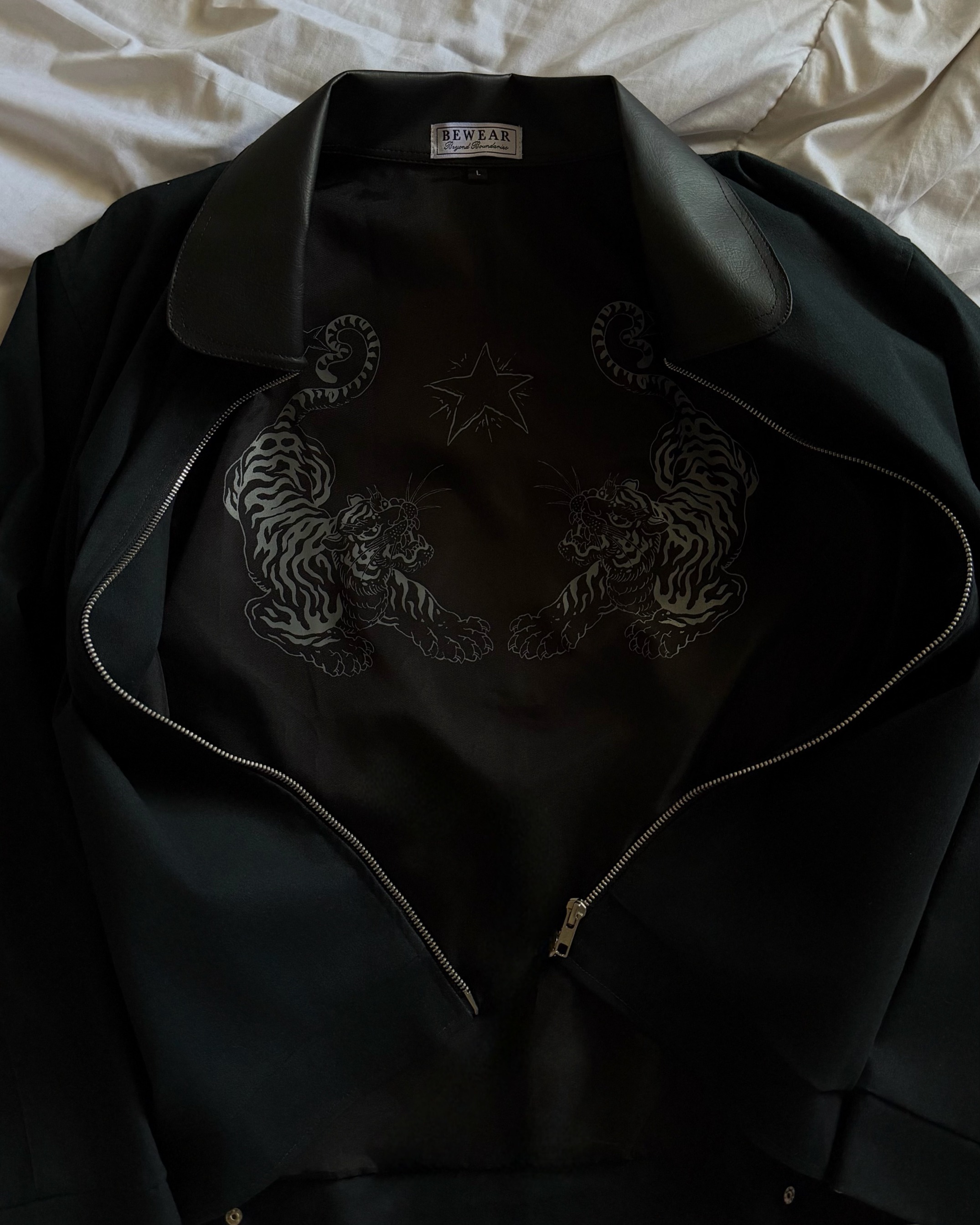Bewear - Workjacket Leather Collar Black V2