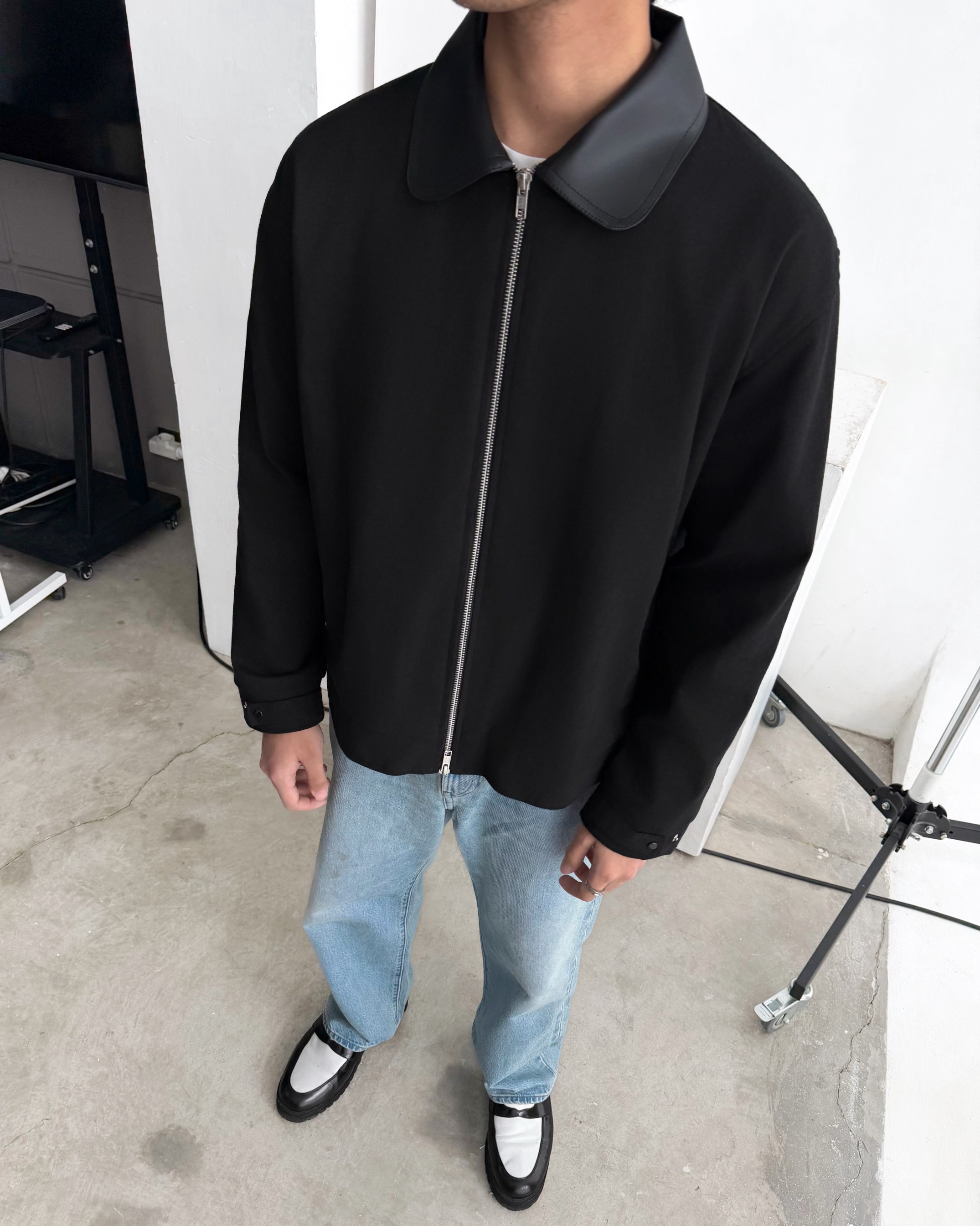 Bewear - Workjacket Leather Collar Black V2