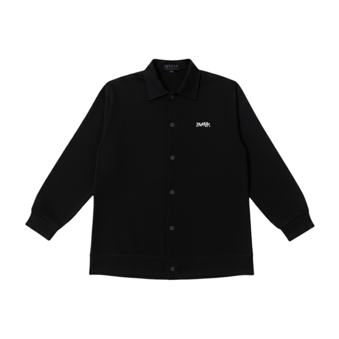 Bewear - Relaxed Fit Stretch Shirt Black