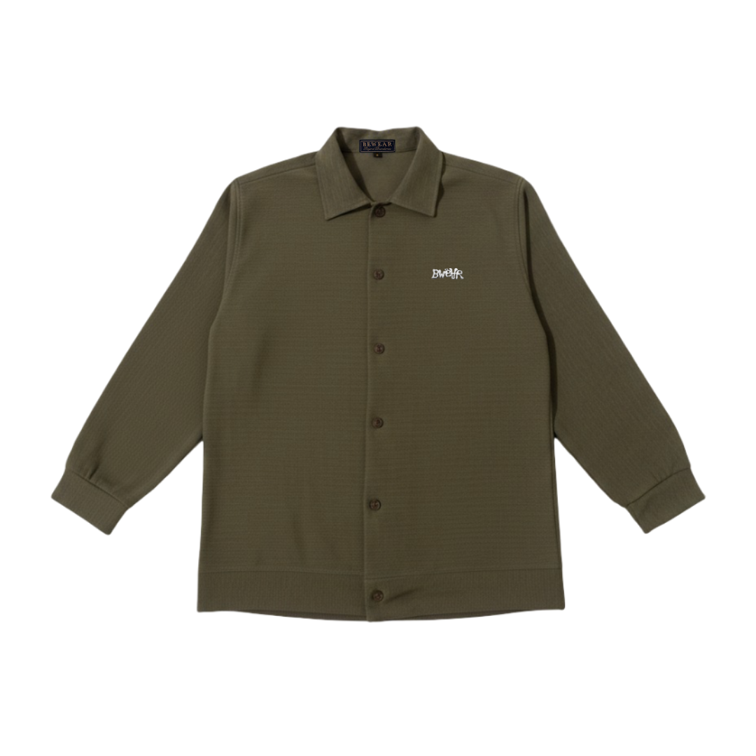 Bewear - Relaxed Fit Stretch Shirt Olive