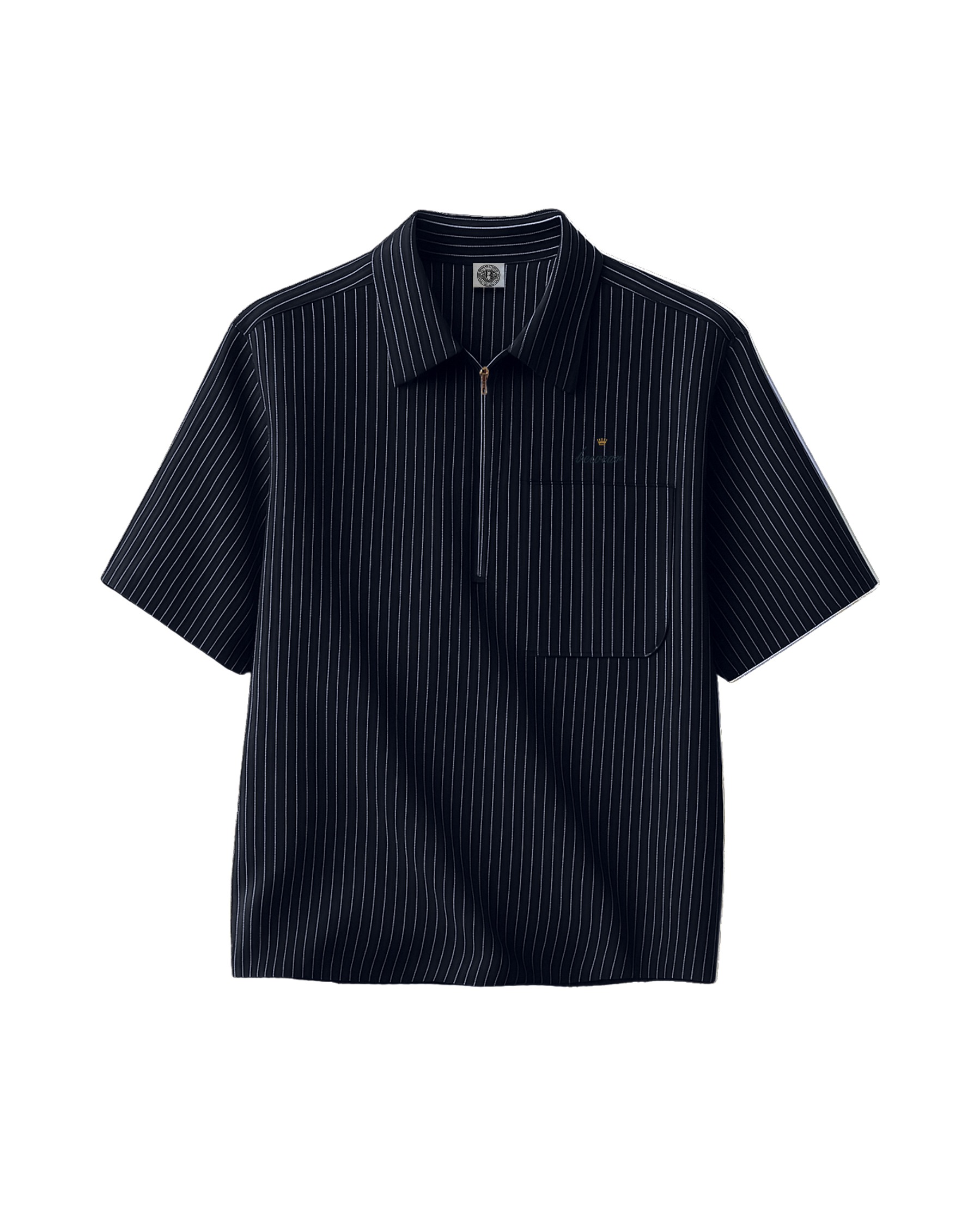 Bewear - Halfzip Shirt Stripe Navy