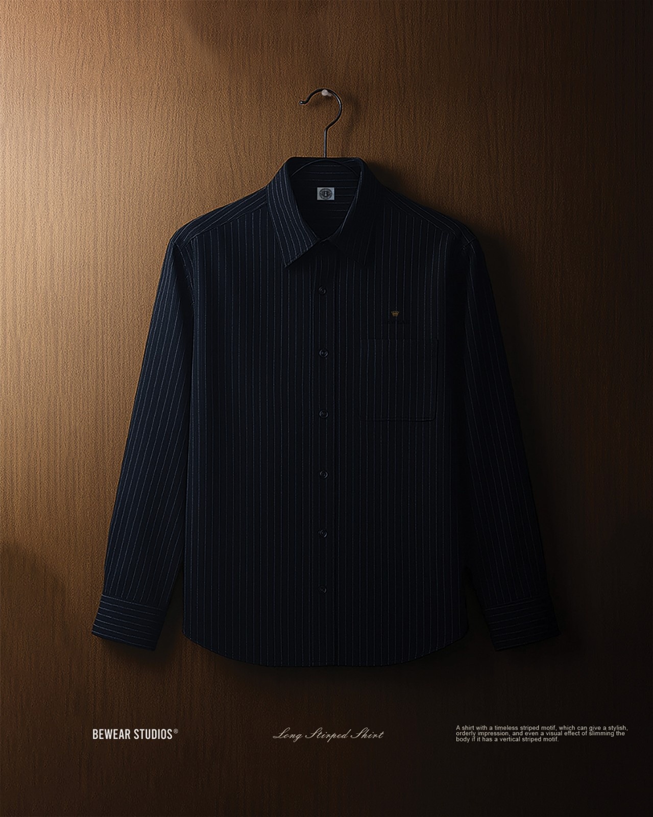 Bewear - Long Shirt Stripe Navy