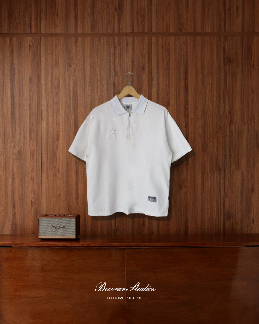Bewear - Polo Essential Puff Off Whitee 250 GSM