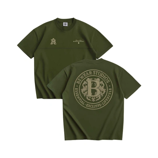 Image of Bewear - Essentials Puff Oversize T-Shirt Olive