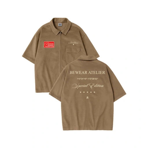 Image of Bewear - Workshirt Corduroy Zip Brown