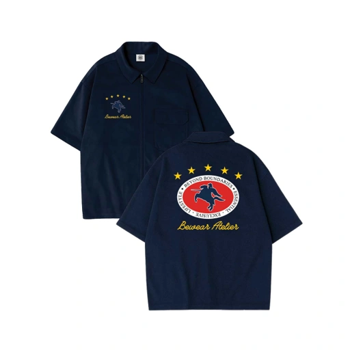 Image of Bewear - Workshirt Corduroy Zip Navy