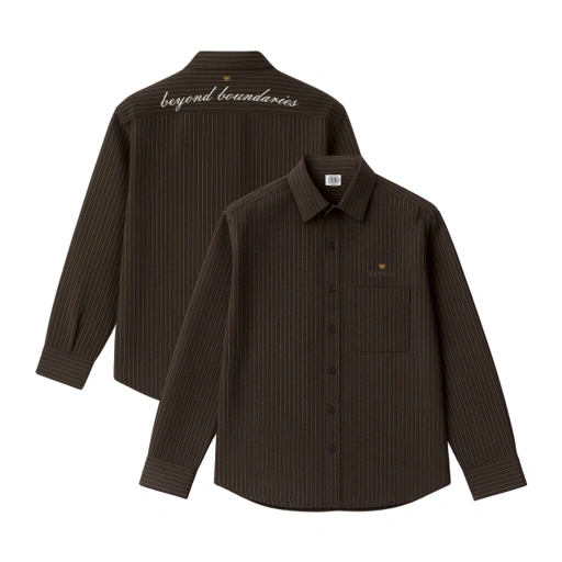 Image of Bewear - Long Shirt Stripe Brown