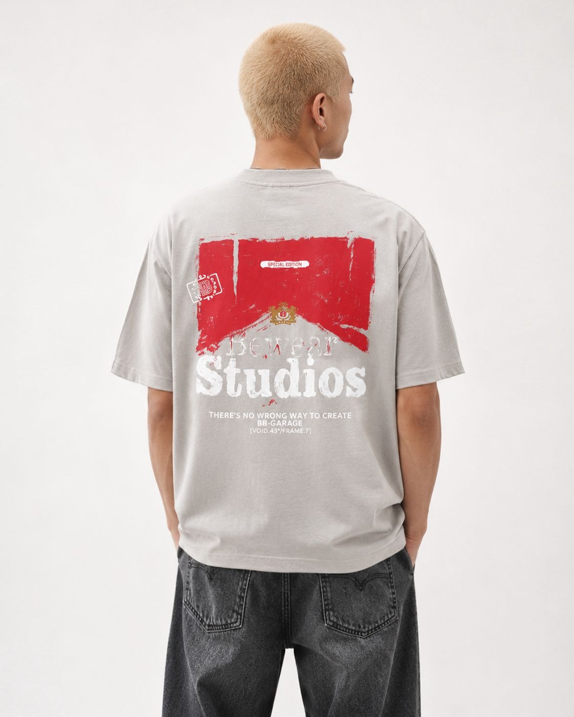 Bewear - Tiny Tee Type Redline Grey 250 GSM