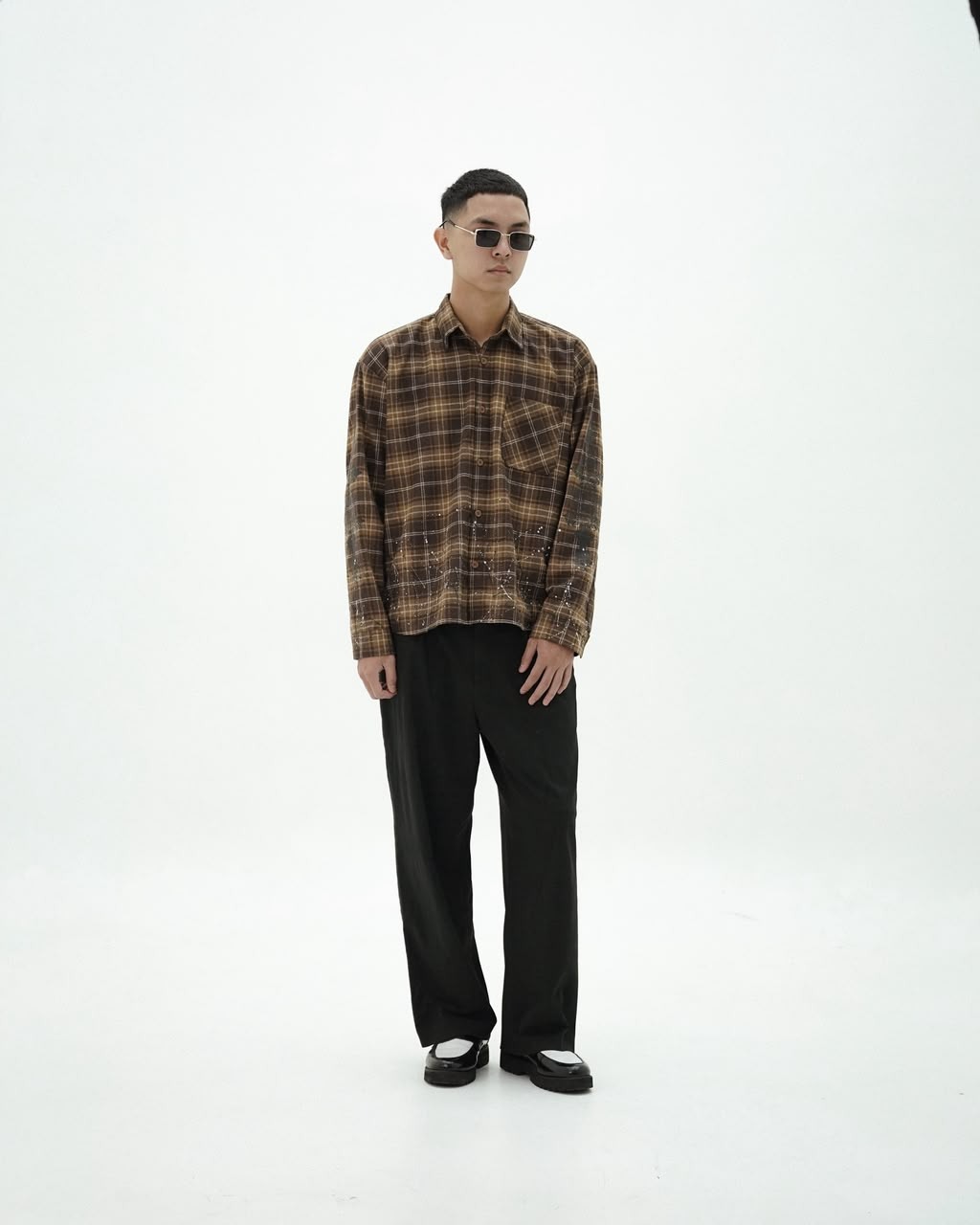 Bewear - Flannel Brown Splatter Shirt