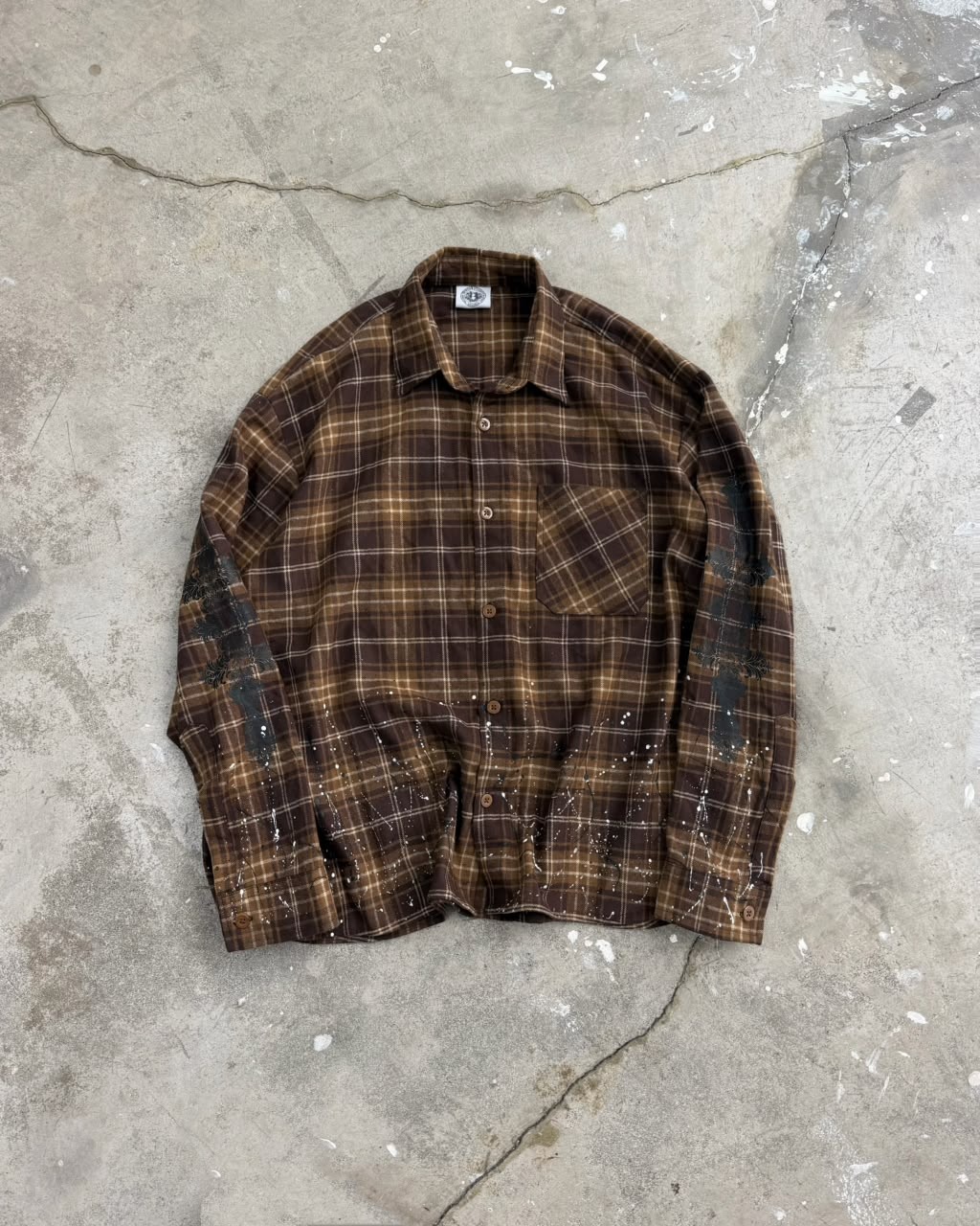 Bewear - Flannel Brown Splatter Shirt