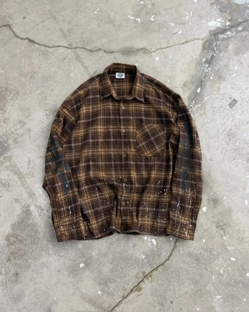 Bewear - Flannel Brown Splatter Shirt