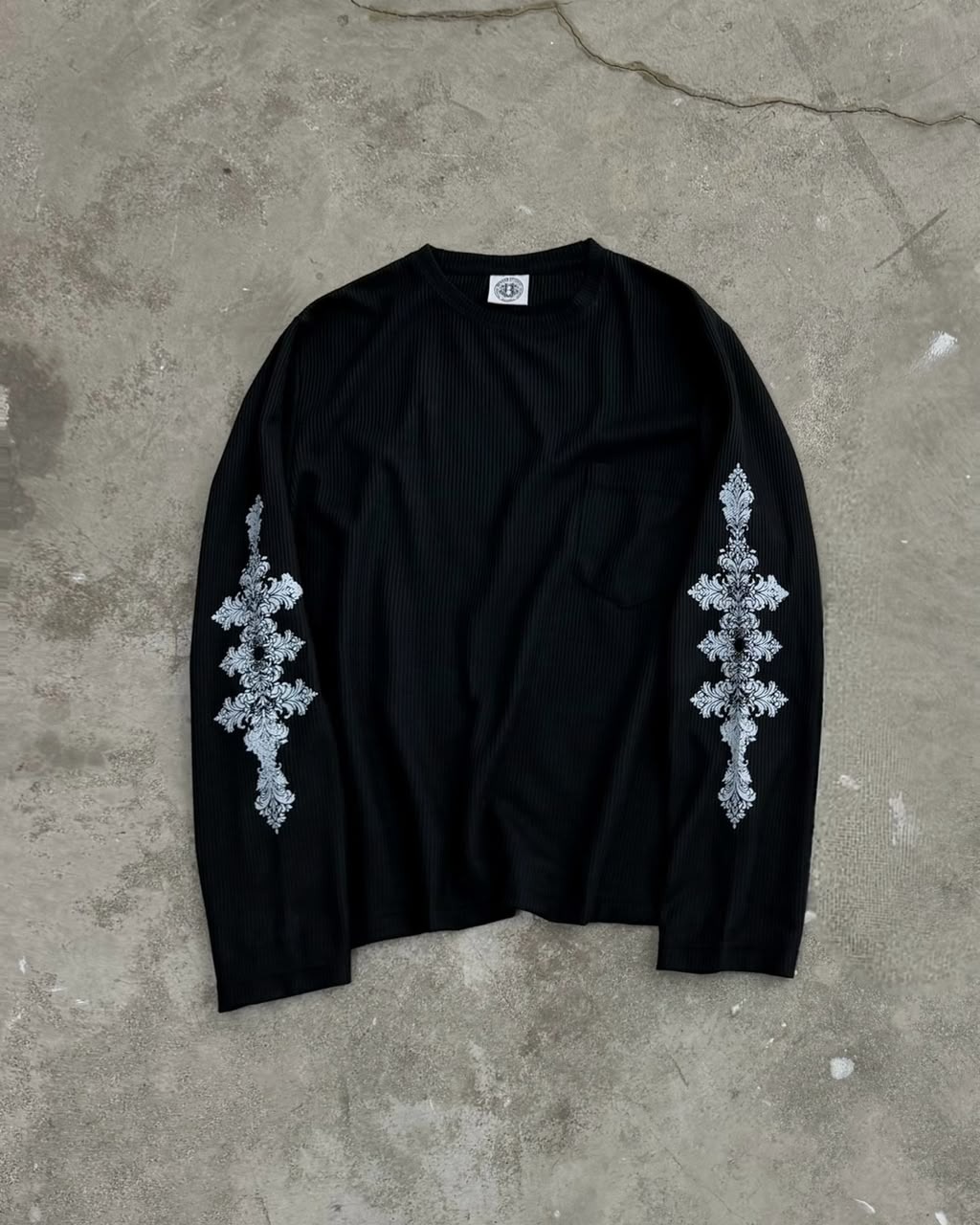 Bewear - Longsleeve Waffle Rose Black