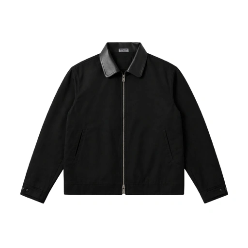 Image of Bewear - Workjacket Leather Collar Black V2