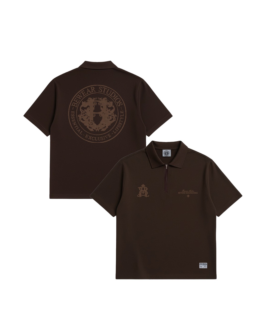 Bewear - Polo Essential Puff Brown 250 GSM