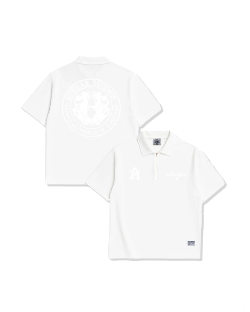 Image of Bewear - Polo Essential Puff Off Whitee 250 GSM