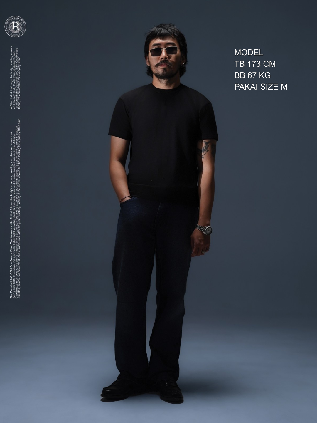 Bewear - Fitted Stretchy Tee Black V.2