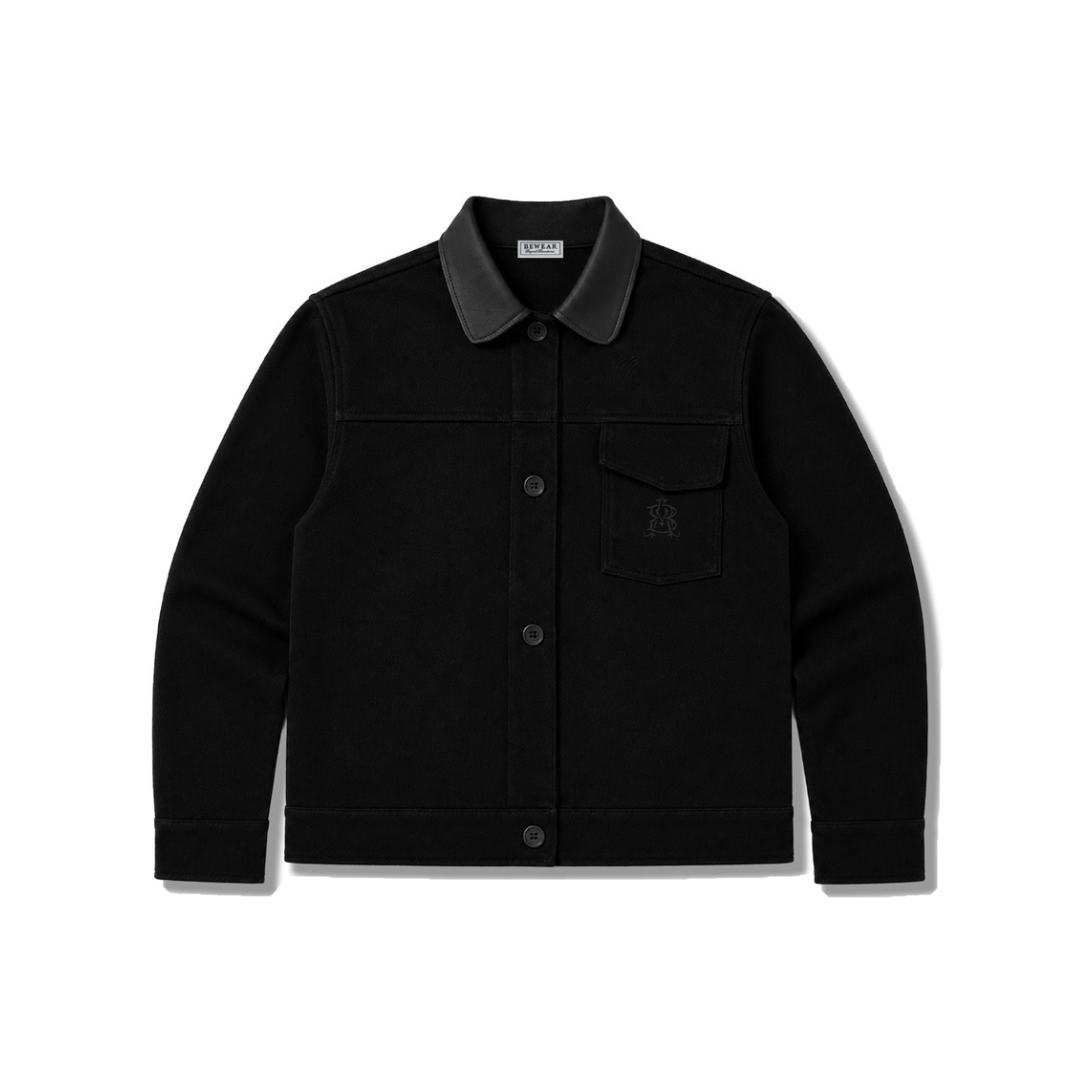 Bewear - Work Jacket Daily Leather Collar Black