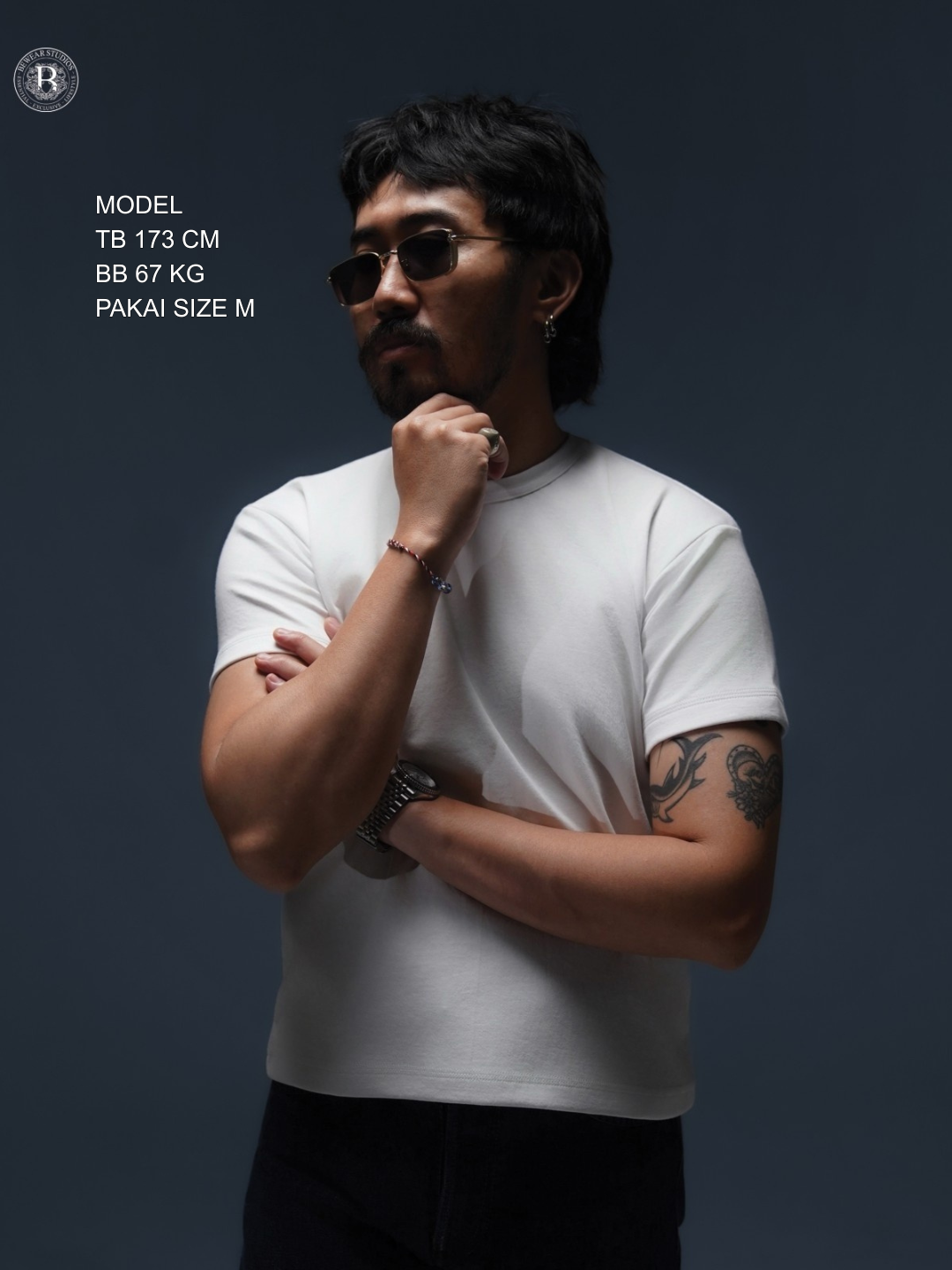 Bewear - Fitted Stretchy Tee Whitee V.2