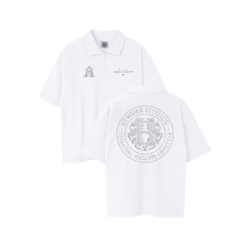 Image of Bewear - Polo Essential Puff Off Whitee 250 GSM