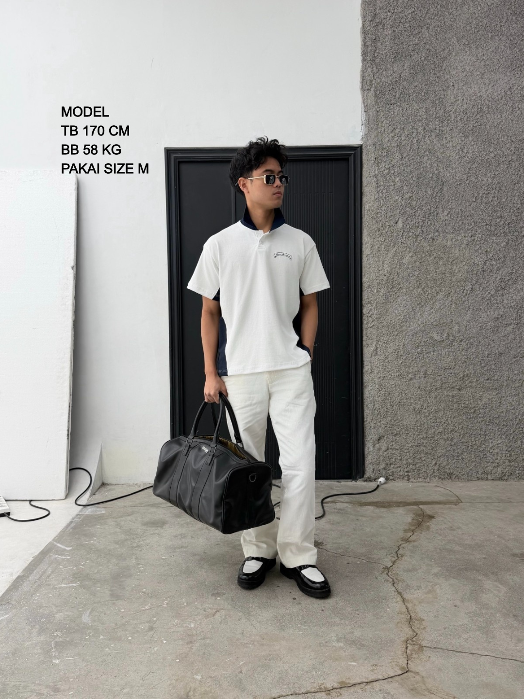 Bewear - Polo Two-tone Whitee - Navy