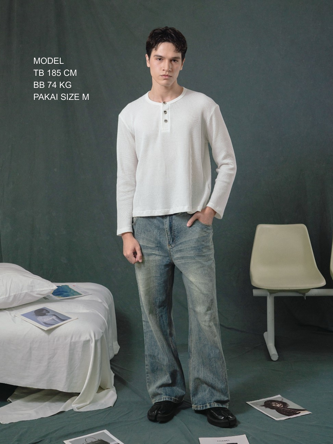 Bewear - Henly Long Sleeve Broken Whitee