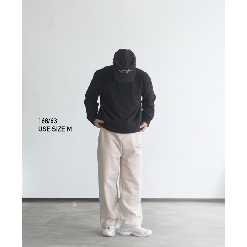Bewear - Split Zip Sweatpants Black & Beige 330GSM