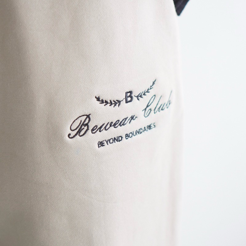 Bewear - Split Zip Sweatpants Black & Beige 330GSM