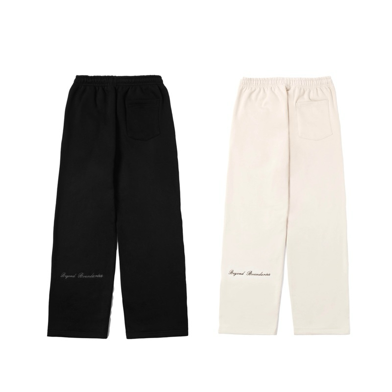 Bewear - Split Zip Sweatpants Black & Beige 330GSM