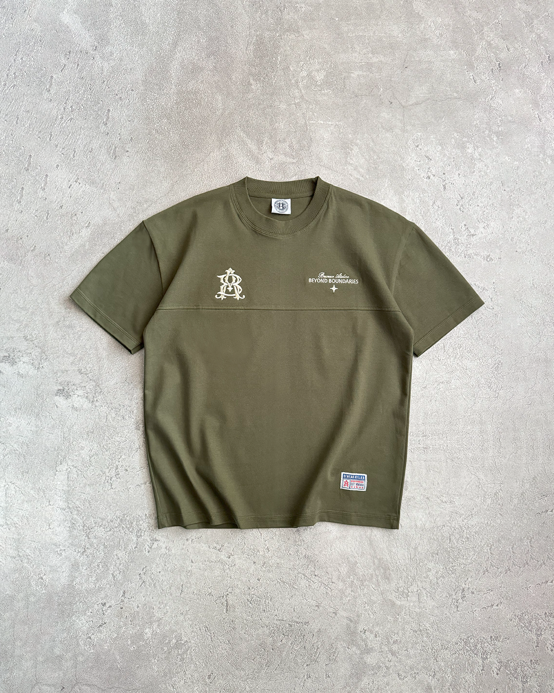 Bewear - Essentials Puff Oversize T-Shirt Olive 250GSM