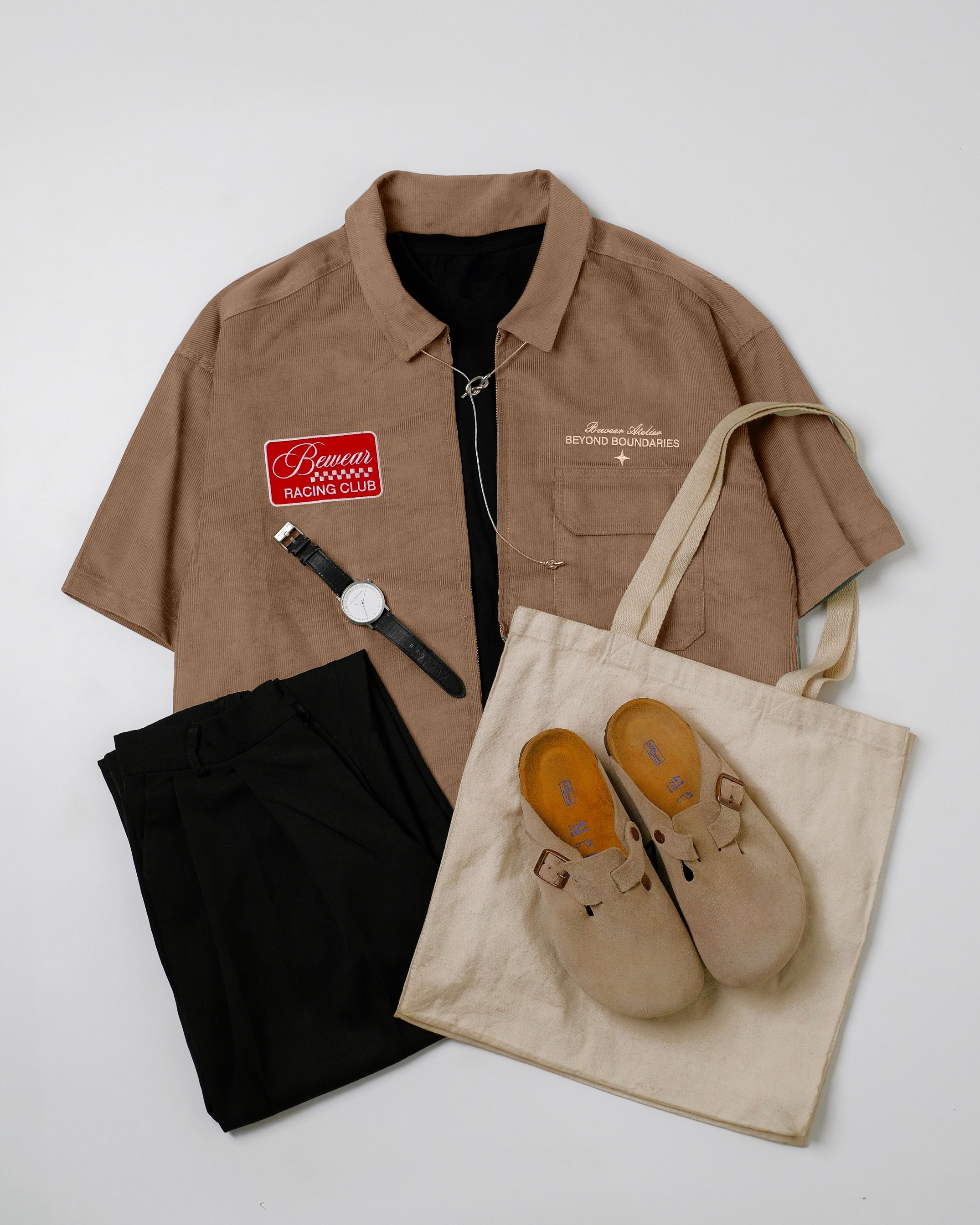 Bewear - Workshirt Corduroy Zip Brown