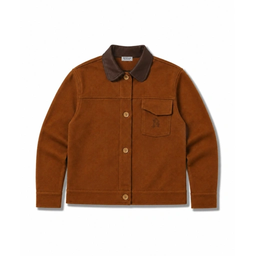 Image of Bewear - Work Jacket Daily Leather Collar Brown