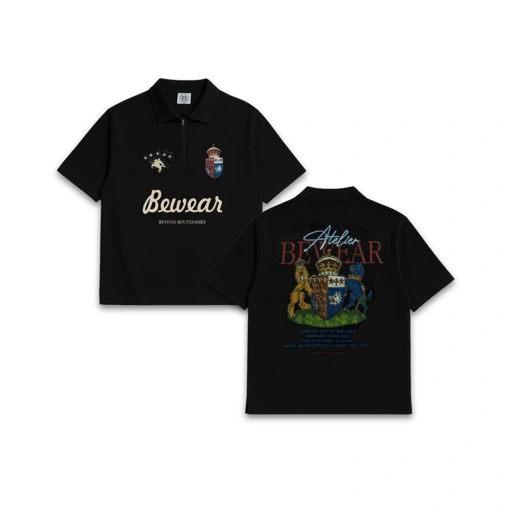 Image of Bewear - Polo Horse Star Black 235GSM