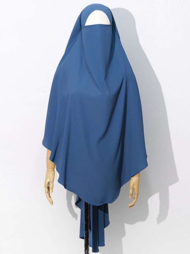 Uzma Indonesia - HAFSHAH French Khimar Non Pad Umroh Haji Umrah Hajj Basic Syar'i Poly Cooltech Polos Muslimah Gamis Simple Elegant Lembut Adem Black Jetblack