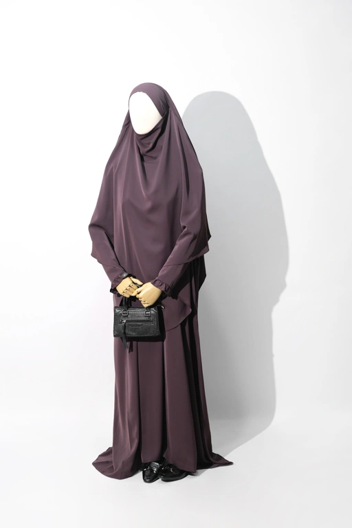Uzma Indonesia - HAFSHAH Abaya Basic Syar'i Polytech Polos Muslimah Gamis Simple Elegant Lembut Adem Abaya Haji Umroh Daily