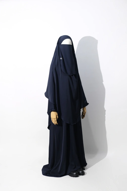 Uzma Indonesia - HAFSHAH Abaya Basic Syar'i Polytech Polos Muslimah Gamis Simple Elegant Lembut Adem Abaya Haji Umroh Daily