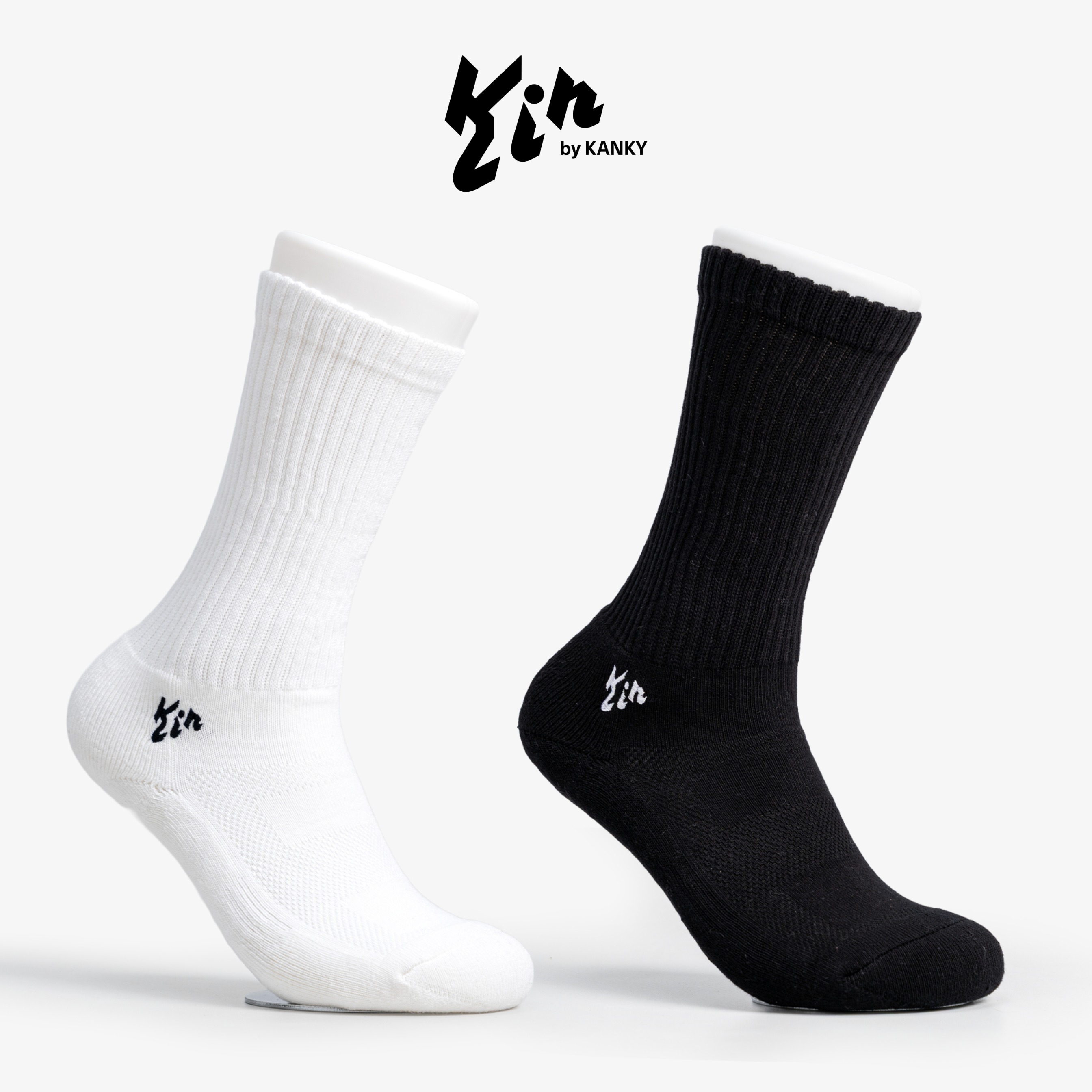 Unisex Everyday KIN HIGHRISE SOCKS Special Cushion Crew Socks (1 Pairs)
