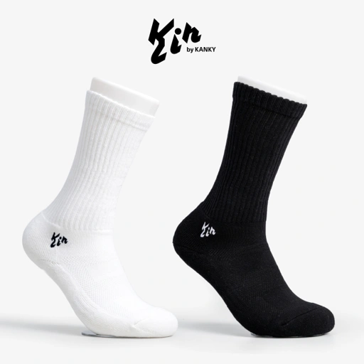 Image of Unisex Everyday KIN HIGHRISE SOCKS Special Cushion Crew Socks (1 Pairs)