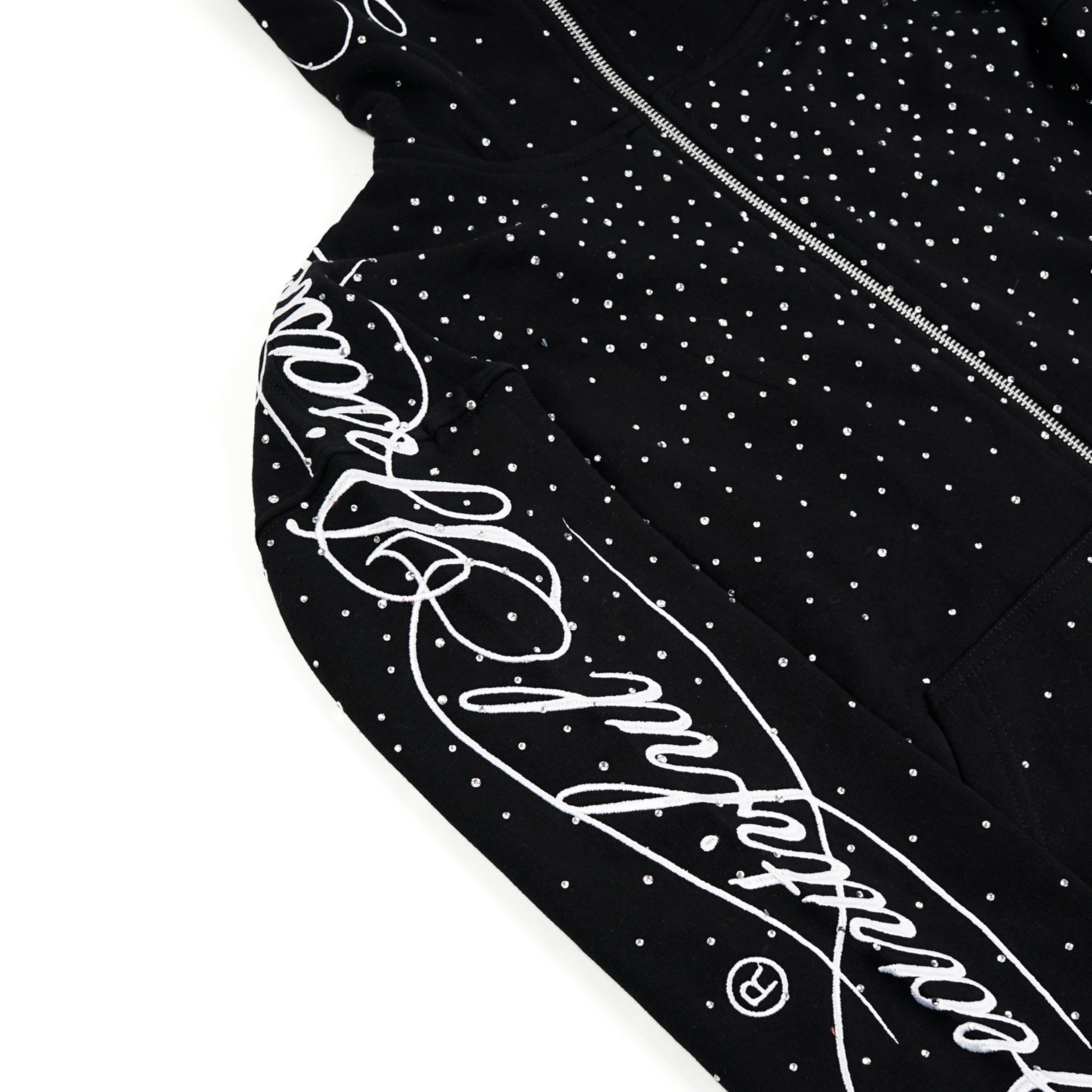 LUCIUS DIAMOND DUST ZIP UP - BLACK
