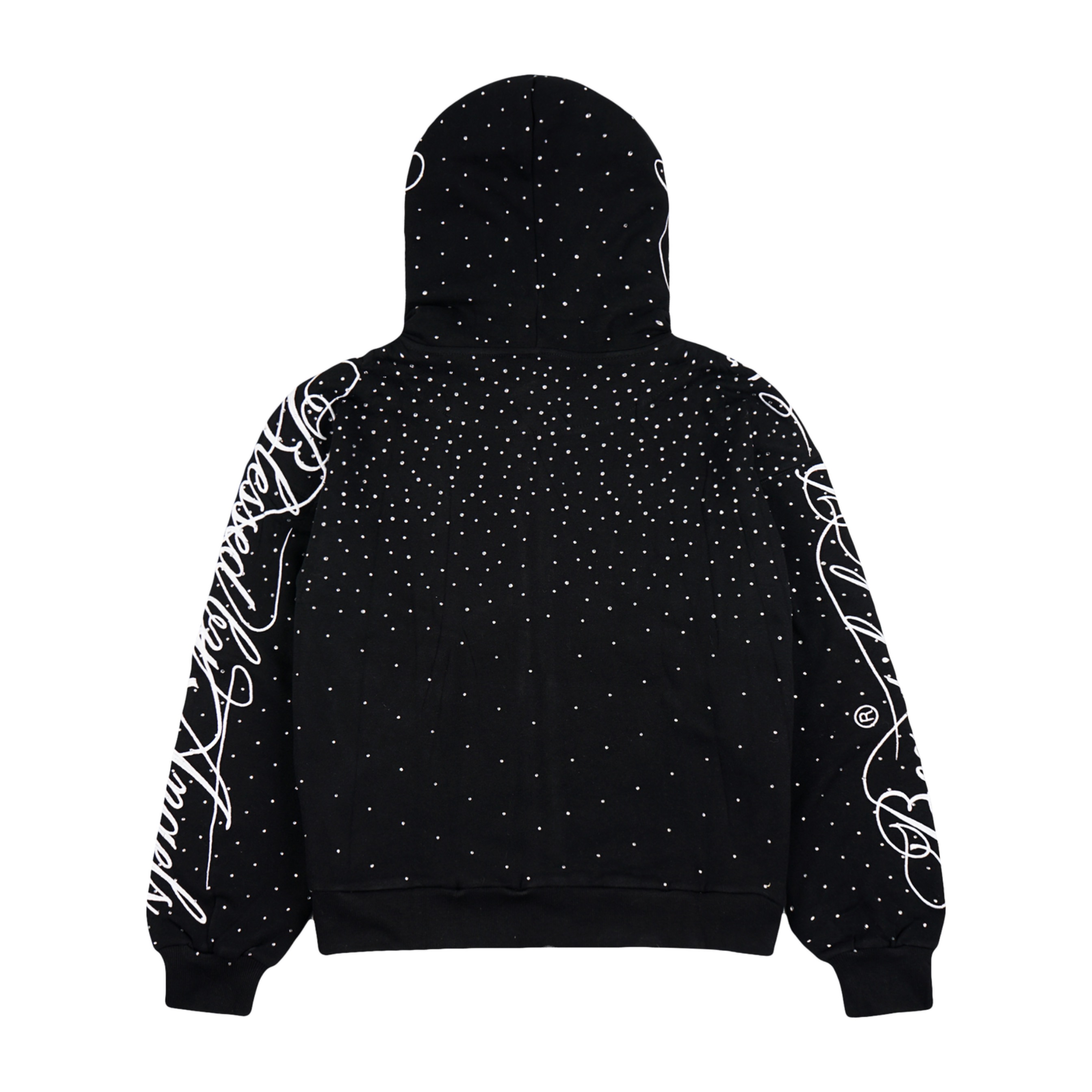 LUCIUS DIAMOND DUST ZIP UP - BLACK