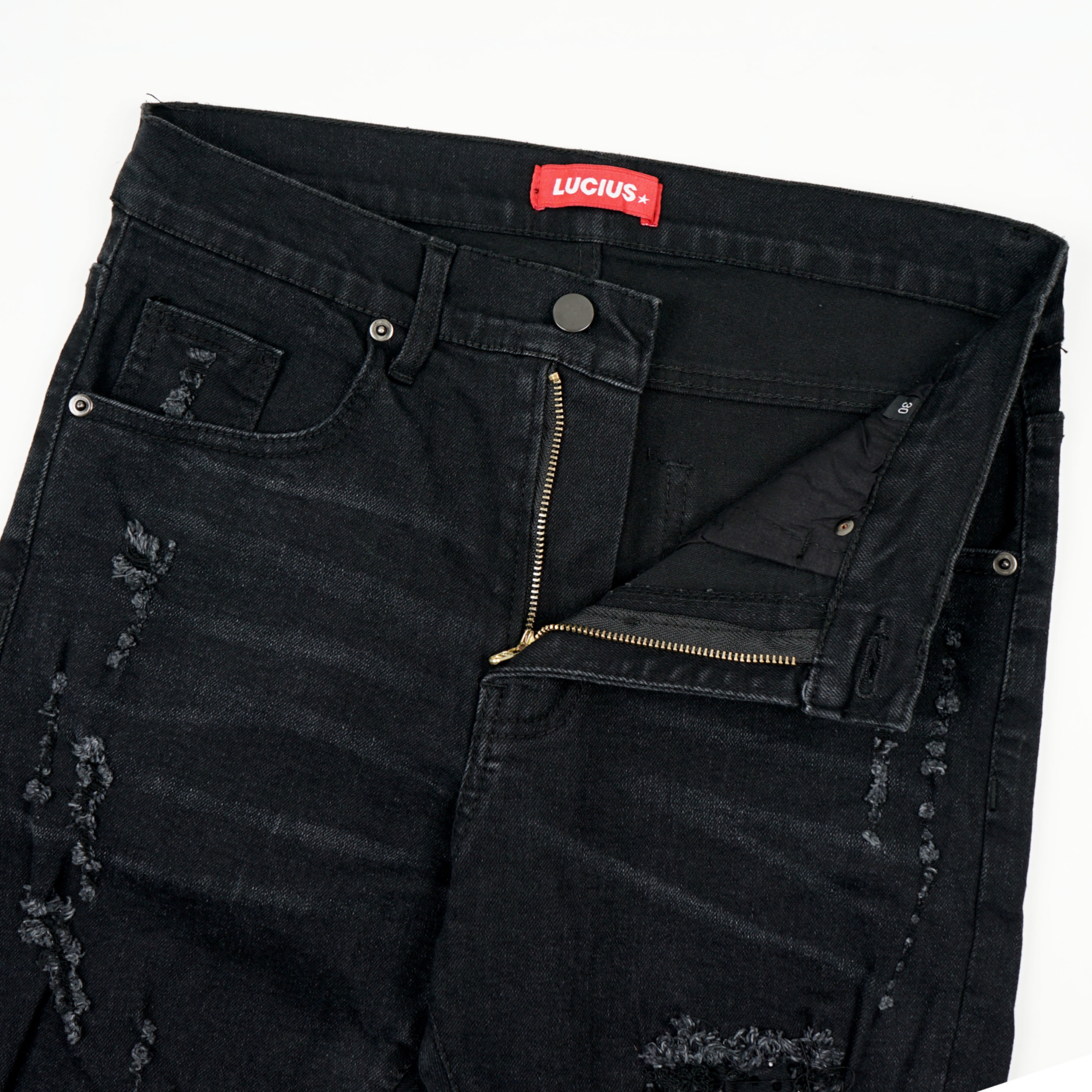 LUCIUS SHADOW RIOT RIPPED JEANS
