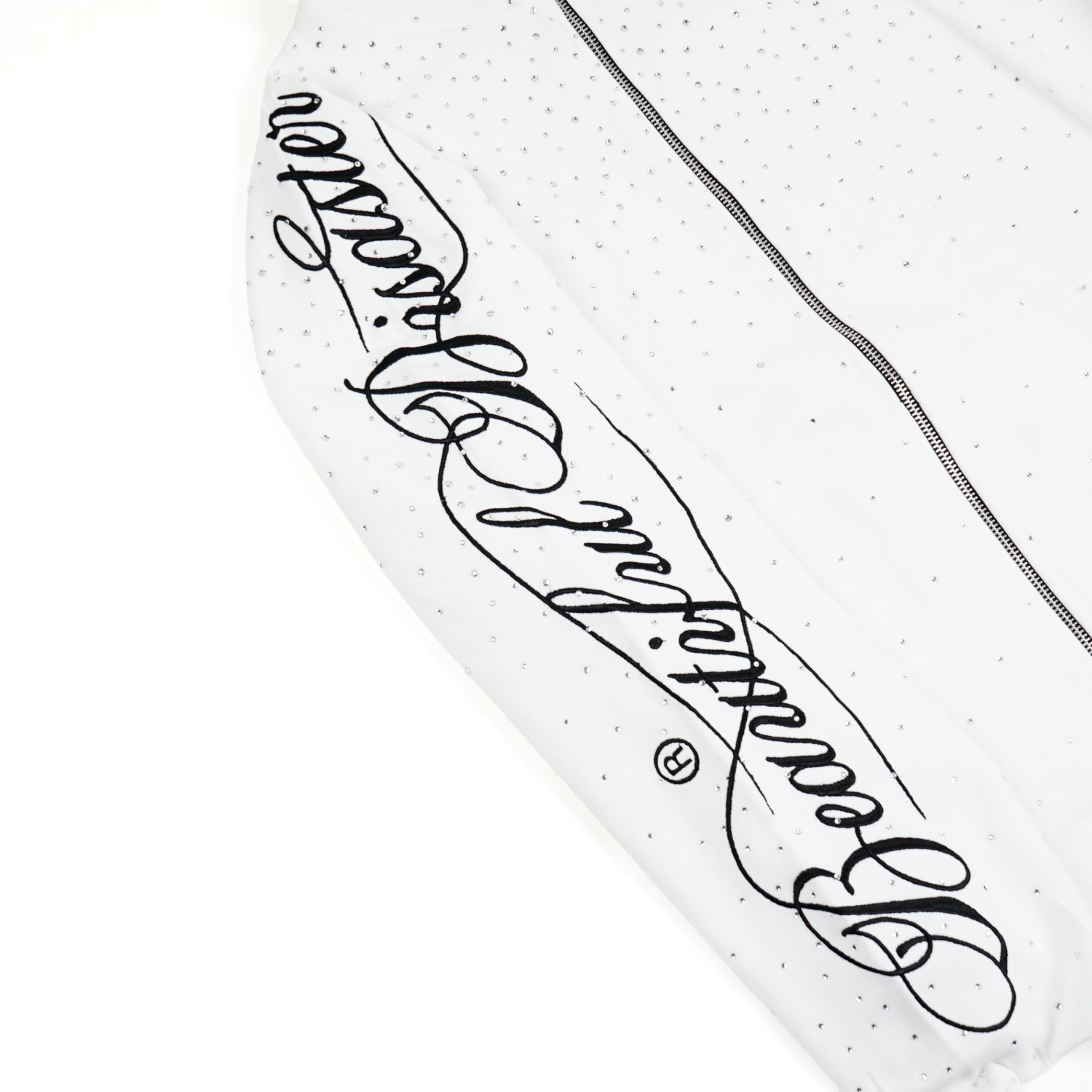 LUCIUS DIAMOND DUST ZIP UP - WHITE