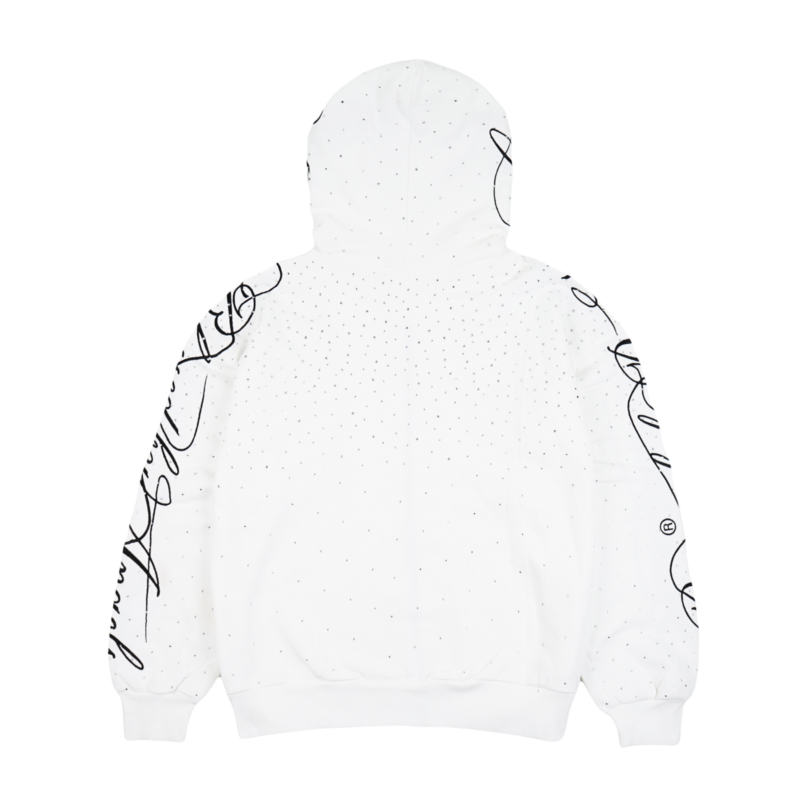 LUCIUS DIAMOND DUST ZIP UP - WHITE