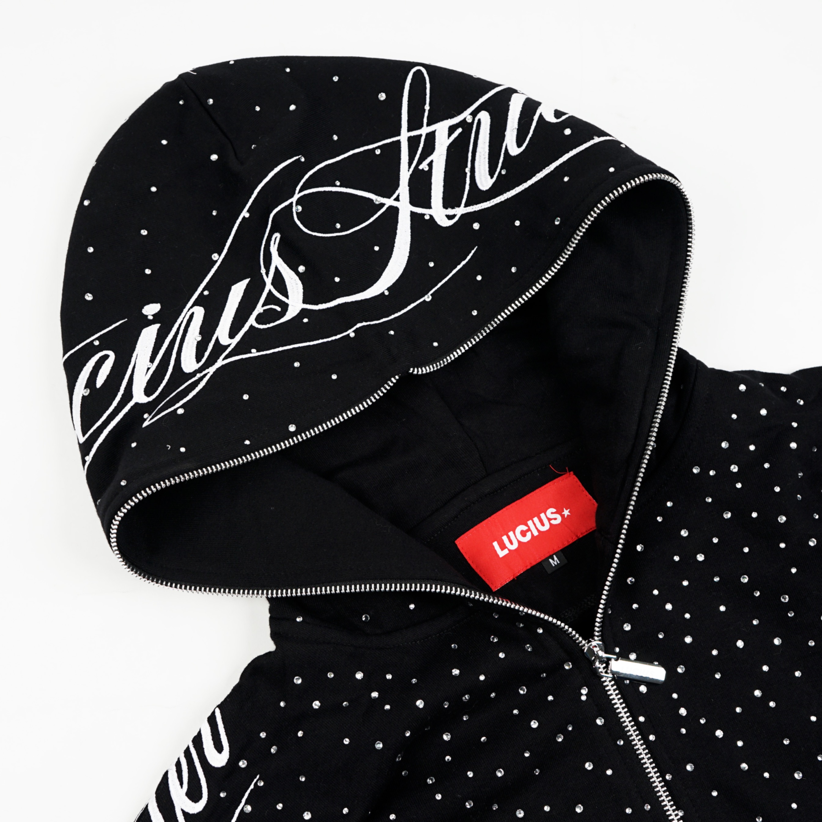 LUCIUS DIAMOND DUST ZIP UP - BLACK