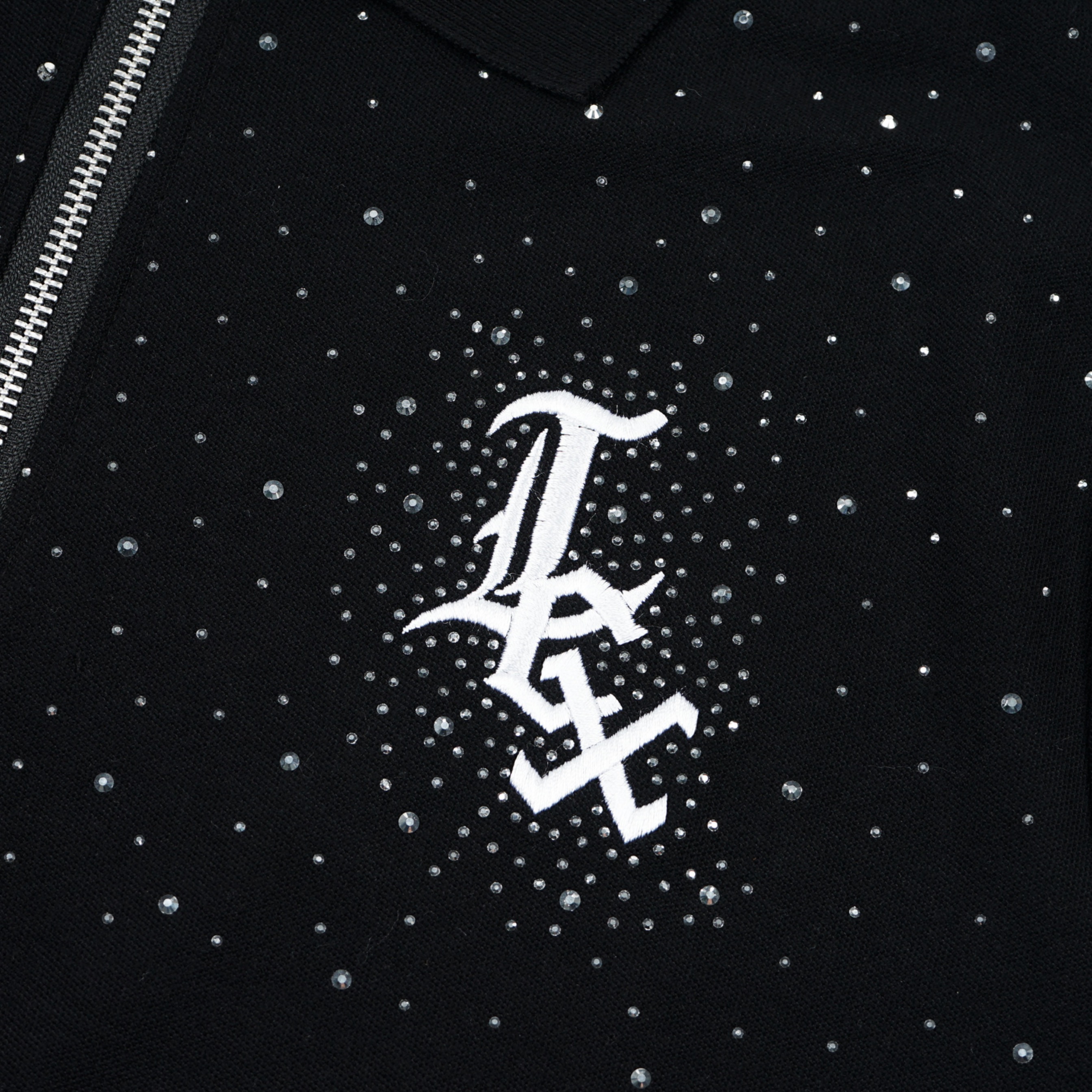 LUCIUS POLO SHIRT DIAMOND DUST - BLACK