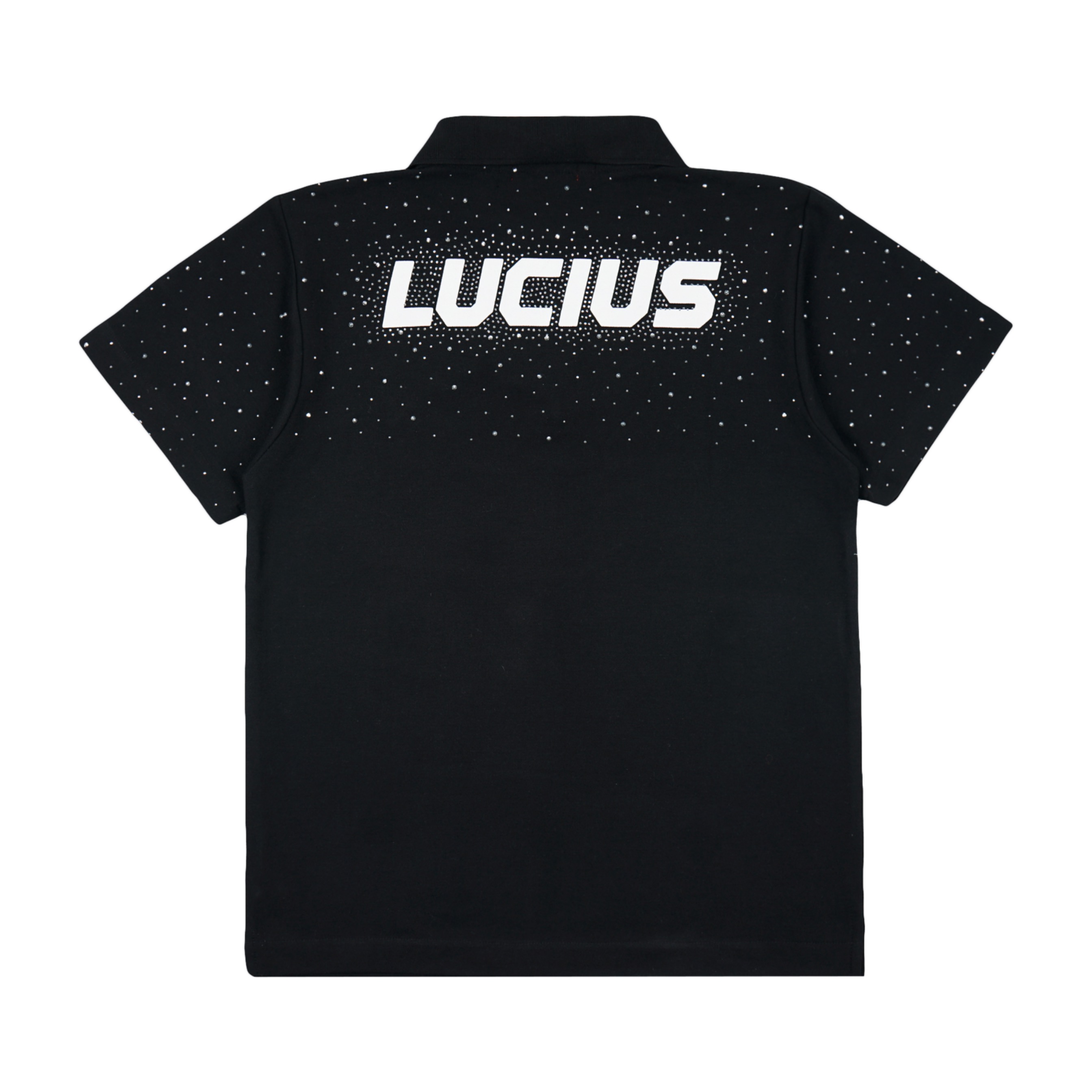 LUCIUS POLO SHIRT DIAMOND DUST - BLACK